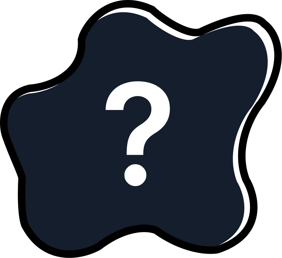 White question mark on dark background